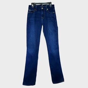 Kimmie Straight Leg 7 For All Mankind Size 24 Dark Denim Excellent Condition